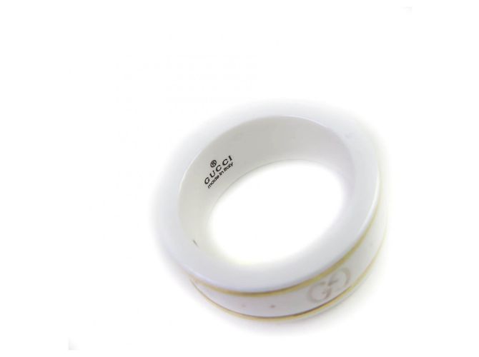Anello Icon di GUCCI in oro bianco 18K e ceramica - vista 7