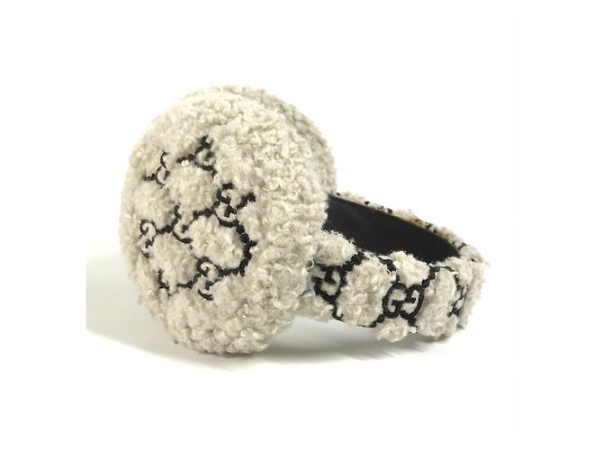 Scaldacollo in pelliccia marrone e avorio Gucci - Ansicht 4