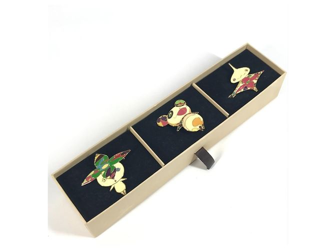 Set di fermagli per capelli Louis Vuitton Takashi Murakami Panda Onion Head Flower Multicolore - vista 3