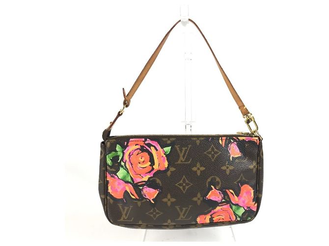 Louis Vuitton Monogram Rose Pochette Accessoires Handtasche Braun Pink - Ansicht 2