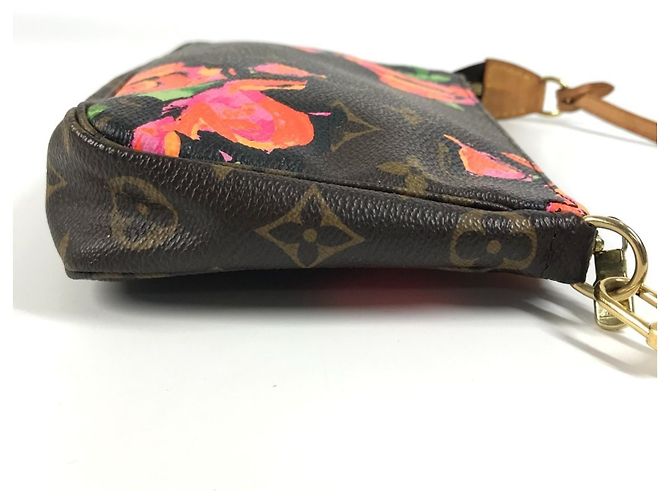 Louis Vuitton Monogram Rose Pochette Accessoires Handtasche Braun Pink - Ansicht 3