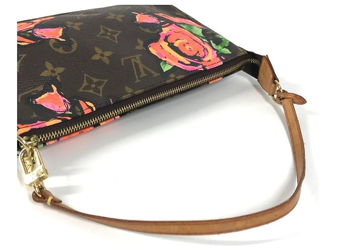 Louis Vuitton Monogram Rose Pochette Accessoires Handtasche Braun Pink - Ansicht 6