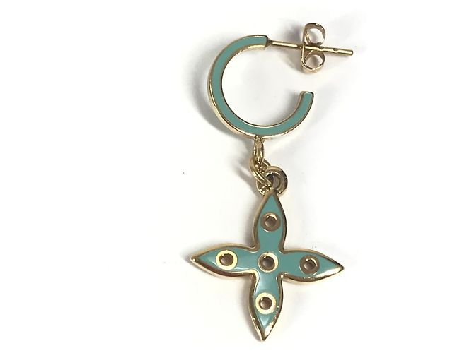Orecchini Monogram Looping Charm M66074 di Louis Vuitton Rosa Blu D'oro - vista 3