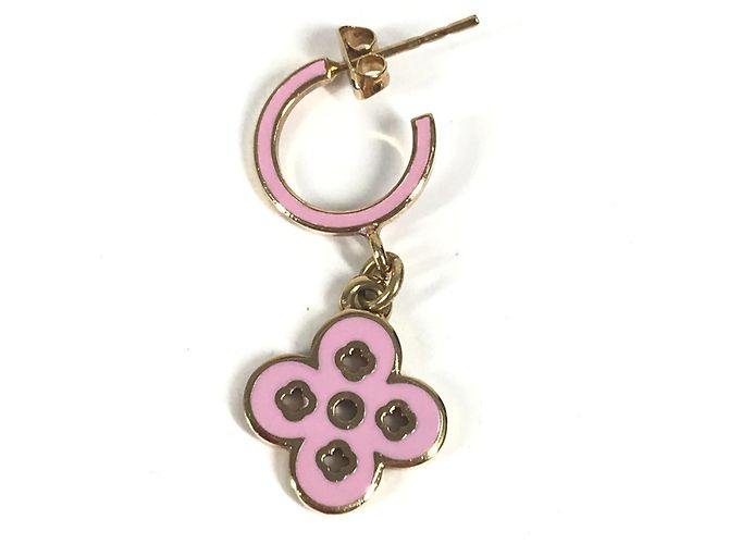 Orecchini Monogram Looping Charm M66074 di Louis Vuitton Rosa Blu D'oro - vista 4