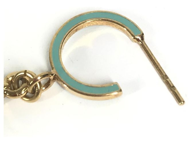 Orecchini Monogram Looping Charm M66074 di Louis Vuitton Rosa Blu D'oro - vista 5