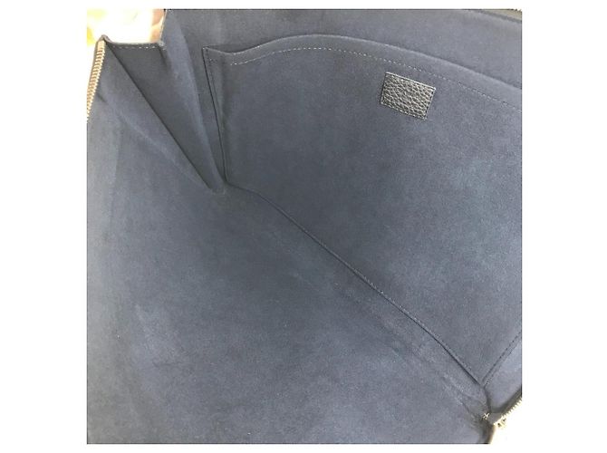Borsa Pochette Jour GM con logo LV di Louis Vuitton Nero Blu navy - vista 10
