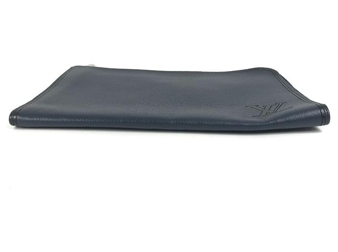 Borsa Pochette Jour GM con logo LV di Louis Vuitton Nero Blu navy - vista 5