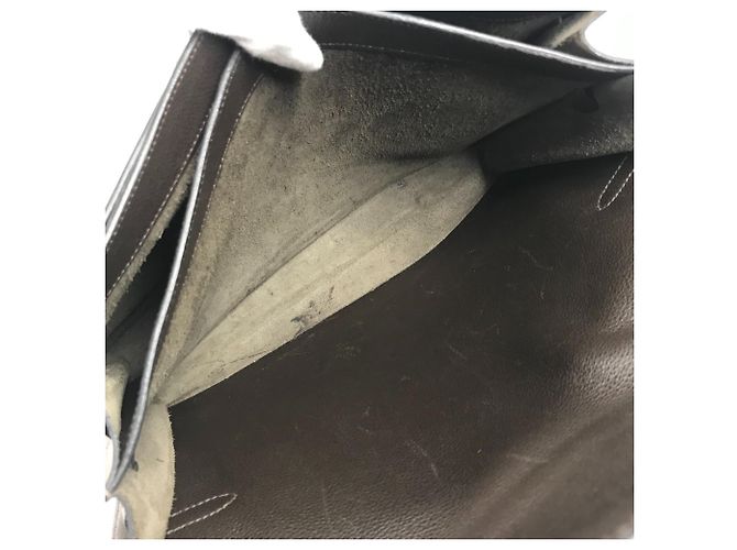 Hermès Borsa HERMES Kelly Depeche 34 Marrone scuro - vista 15