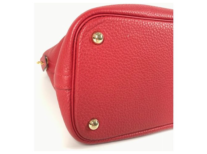 Borsa Tote Hermès Bolide 35 in Rosso Rouge - vista 13