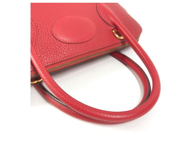 Borsa Tote Hermès Bolide 35 in Rosso Rouge - vista 15