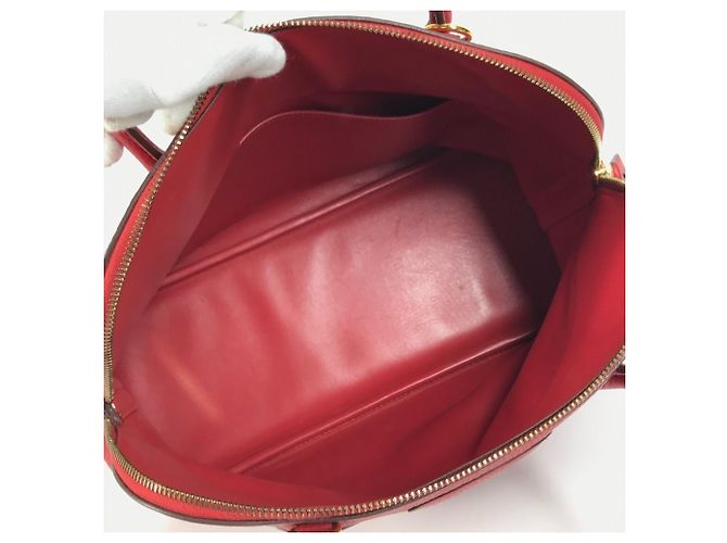 Borsa Tote Hermès Bolide 35 in Rosso Rouge - vista 16