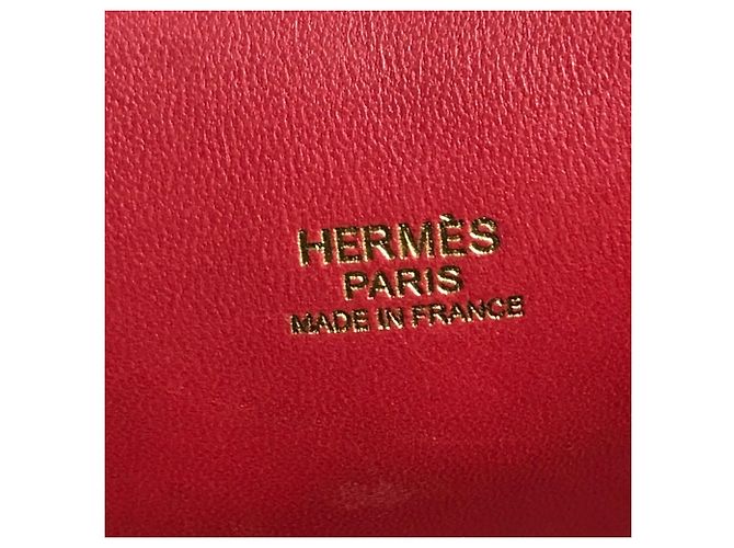 Borsa Tote Hermès Bolide 35 in Rosso Rouge - vista 17