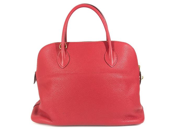 Borsa Tote Hermès Bolide 35 in Rosso Rouge - vista 3