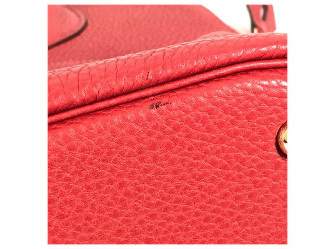Borsa Tote Hermès Bolide 35 in Rosso Rouge - vista 8