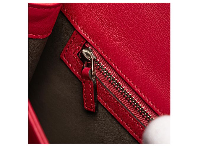 Gucci Rosso Medio Borsa a Spalla in Vernice Dollar Interlocking G - vista 9