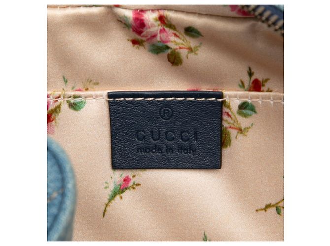 Gucci Blu Piccolo GG Marmont Matelassé Denim Perla Crossbody - vista 5