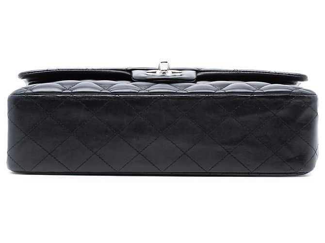 Chanel Nero Medio Classico in Pelle di Agnello Doppio - vista 3
