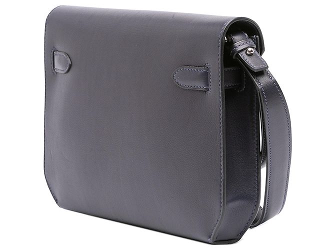 Pochette Kelly Depeches 25 in Evergrain Blu Hermès Blu navy - vista 2