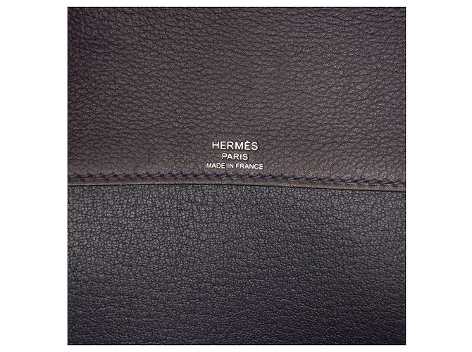 Pochette Kelly Depeches 25 in Evergrain Blu Hermès Blu navy - vista 5