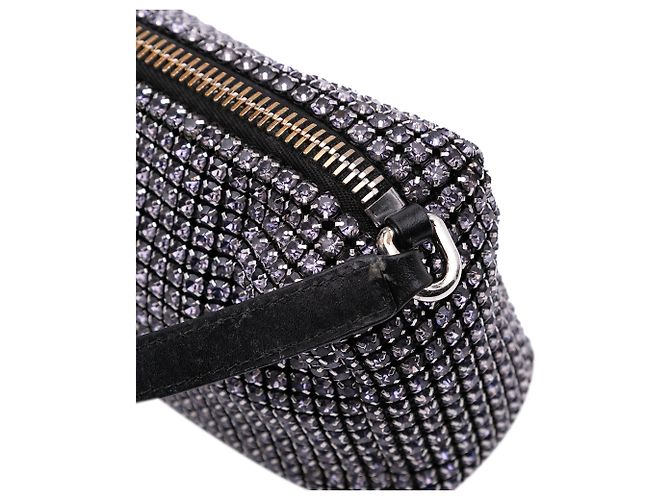 Bolso Heredero de Malla Negra con Cristales de Alexander Wang - vista 10