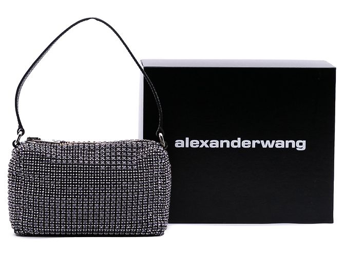Bolso Heredero de Malla Negra con Cristales de Alexander Wang - vista 12