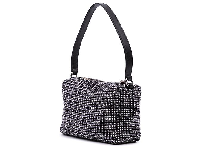 Bolso Heredero de Malla Negra con Cristales de Alexander Wang - vista 2