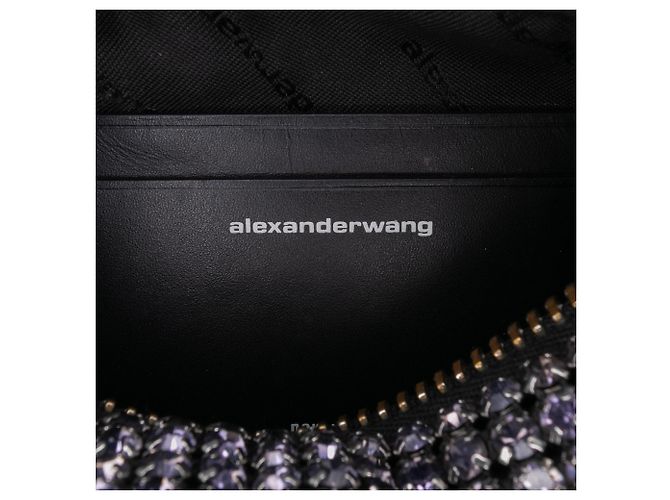 Bolso Heredero de Malla Negra con Cristales de Alexander Wang - vista 5