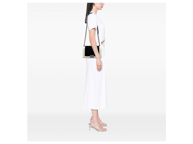 Chanel Schwarz Alt Mittel Bicolor Schafsleder Boy Flap - Ansicht 7