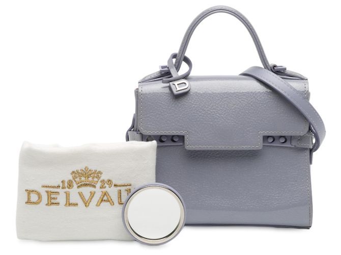 Borsa Tempete Micro in vernice viola di Delvaux Porpora - vista 11