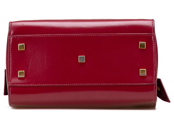 Bolsa Uptown pequena de couro vermelho da Saint Laurent - vista 3