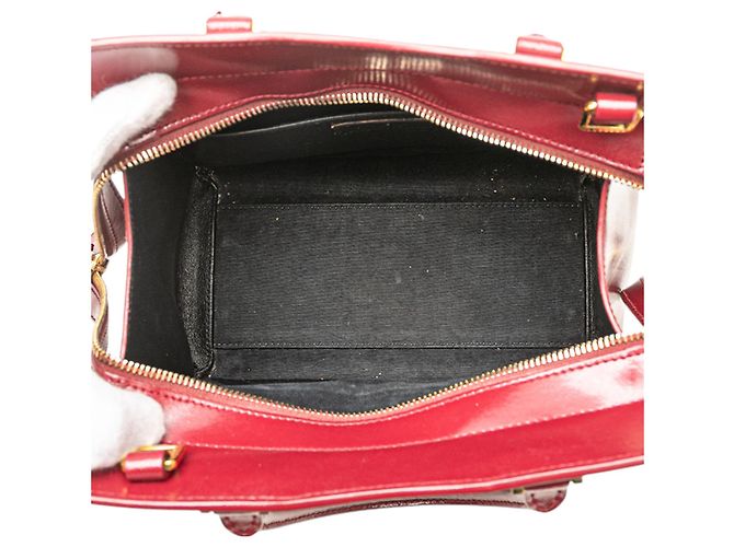 Bolsa Uptown pequena de couro vermelho da Saint Laurent - vista 4