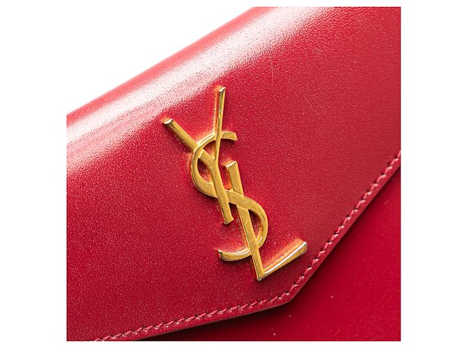 Bolsa Uptown pequena de couro vermelho da Saint Laurent - vista 8