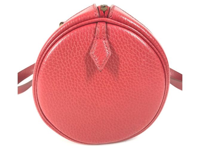 Hermès Vintage Mini Arty Boston Tasche Rot - Ansicht 3