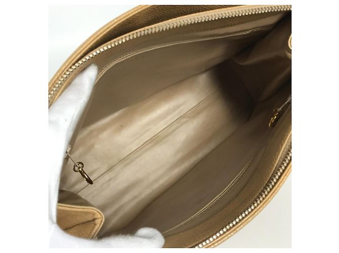 Borsa a spalla Chanel Vintage CC Coco Mark Beige - vista 13