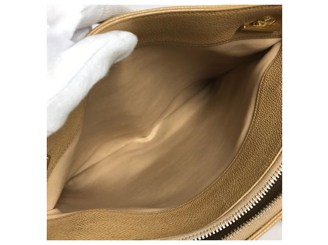 Borsa a spalla Chanel Vintage CC Coco Mark Beige - vista 16