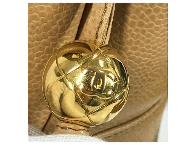 Borsa a spalla Chanel Vintage CC Coco Mark Beige - vista 17
