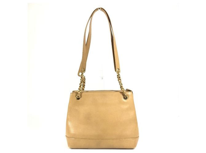 Borsa a spalla Chanel Vintage CC Coco Mark Beige - vista 2