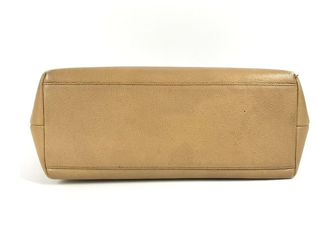 Borsa a spalla Chanel Vintage CC Coco Mark Beige - vista 5