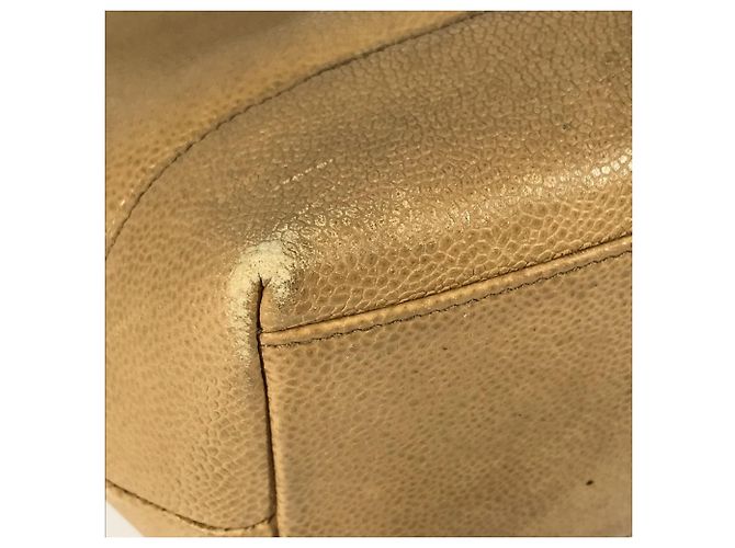 Borsa a spalla Chanel Vintage CC Coco Mark Beige - vista 8