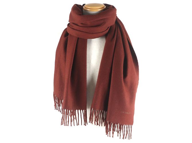 Hermès Stola in cashmere da uomo HERMES Marrone Rosso - vista 2