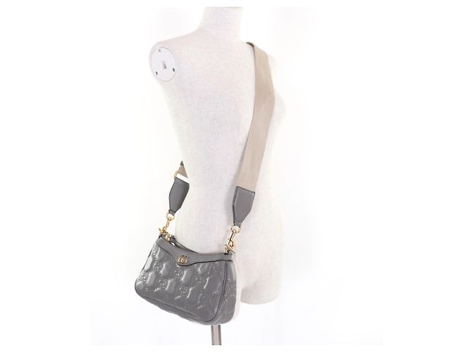 Borsa in pelle GG Matelassé Gucci 735049 Marrone - vista 10