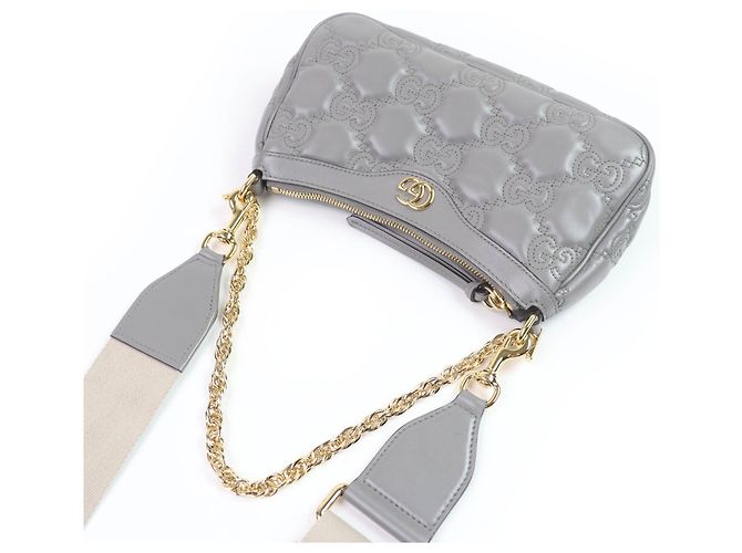 Borsa in pelle GG Matelassé Gucci 735049 Marrone - vista 6
