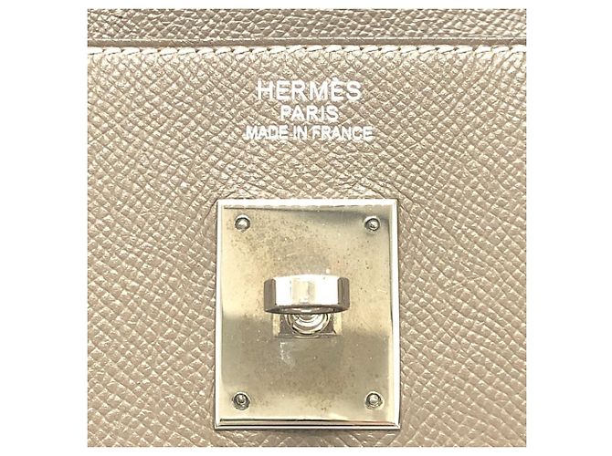 Bolso Hermès Birkin 40 Castaño Gris pardo - vista 12