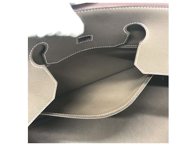 Bolso Hermès Birkin 40 Castaño Gris pardo - vista 16