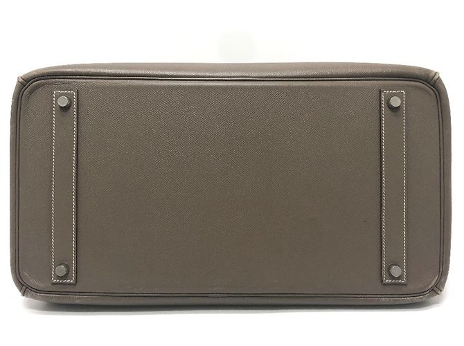 Bolso Hermès Birkin 40 Castaño Gris pardo - vista 3