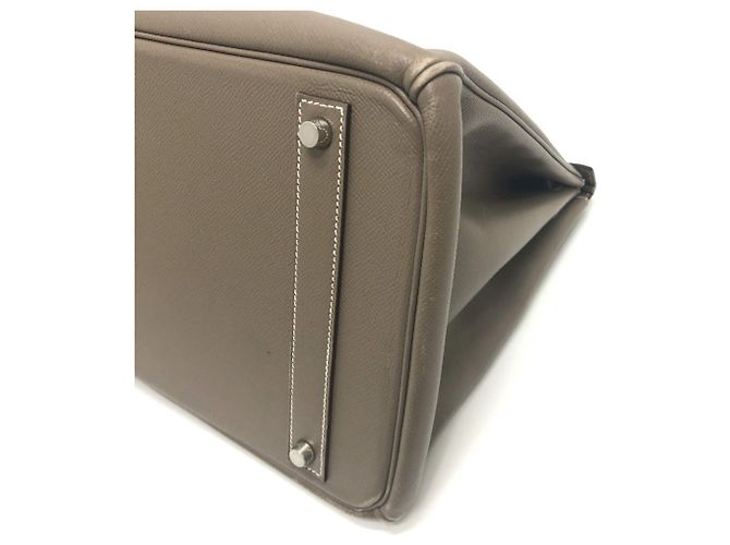 Bolso Hermès Birkin 40 Castaño Gris pardo - vista 6