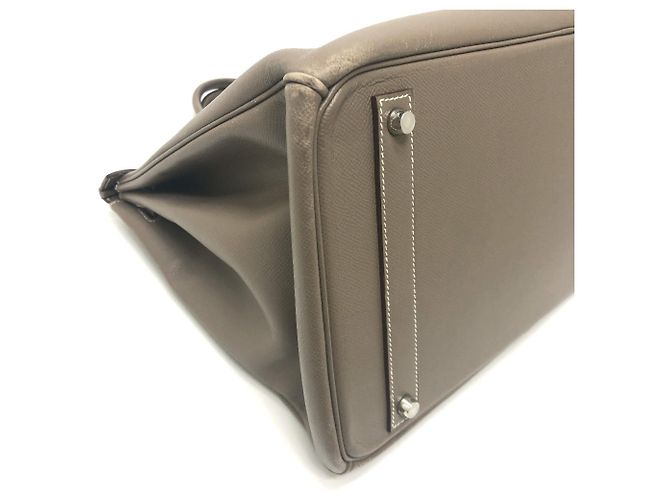 Bolso Hermès Birkin 40 Castaño Gris pardo - vista 7