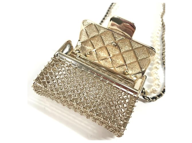Collana a catena borsa matelassé CC Coco Mark B21S di Chanel D'oro - vista 3