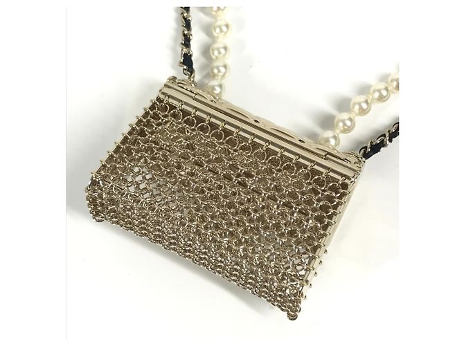Collana a catena borsa matelassé CC Coco Mark B21S di Chanel D'oro - vista 4