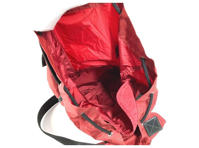 Zaino Louis Vuitton Damier Aventure Light Pack Nero Rosso - vista 11